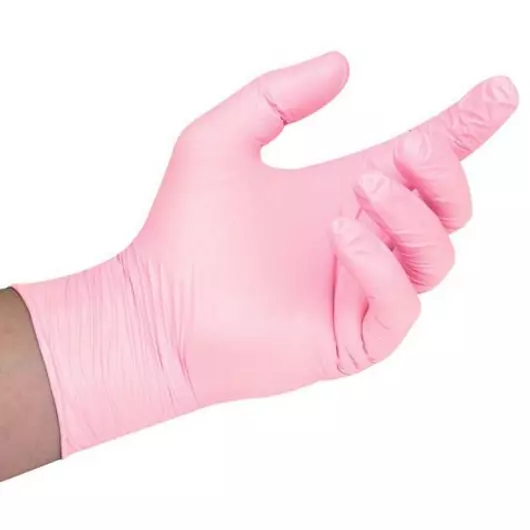 Rózsaszín gumikesztyű - XS méret (100db)