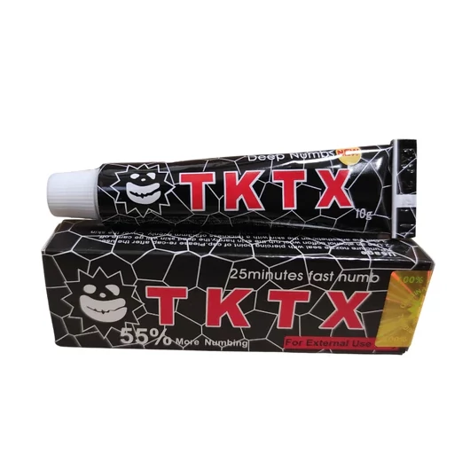Tktx érzéstelenítő krém (fekete) - Gyors felszívódású  (csak Tktx krém vásárlása esetén előre utalás/online fizetés után küldjük a terméket)
